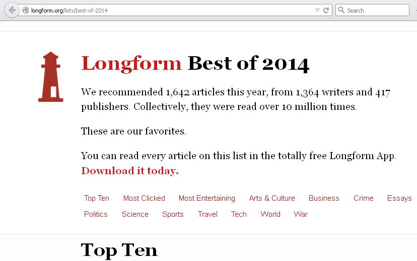 Best English articles in the World 2014