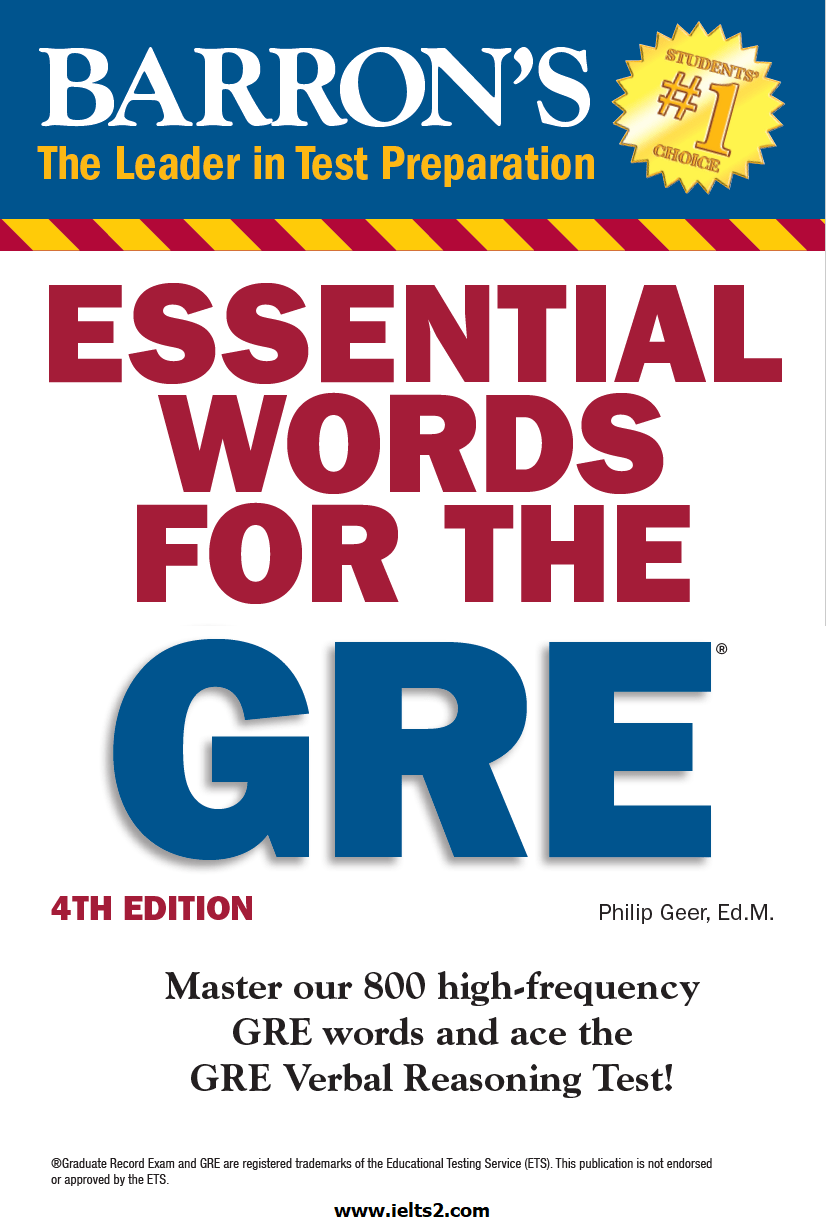 دانلود کتاب Barron's Essential Words for GRE ویرایش چهارم