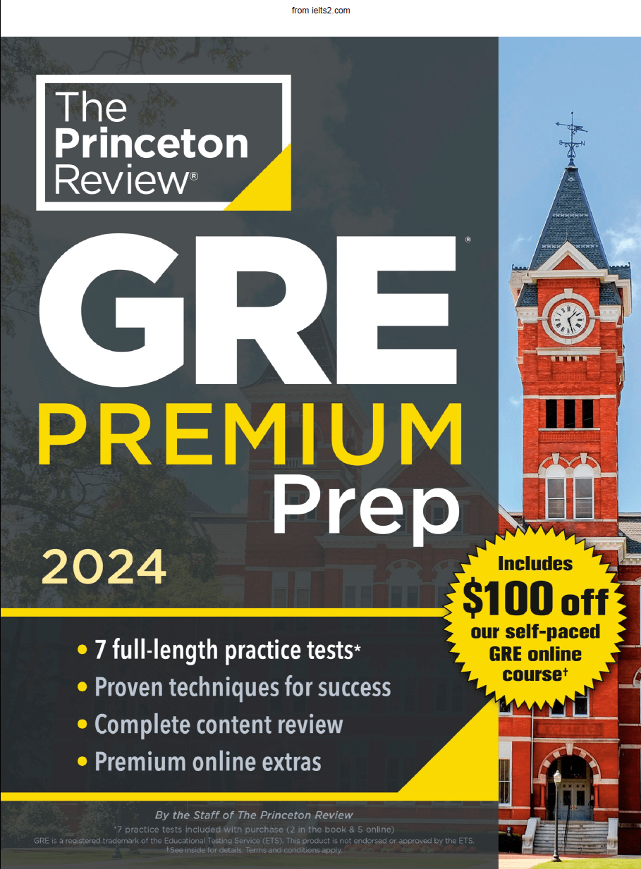 دانلود pdf کتاب Princeton Review GRE Premium Prep 2024 از انتشارات Princeton Review