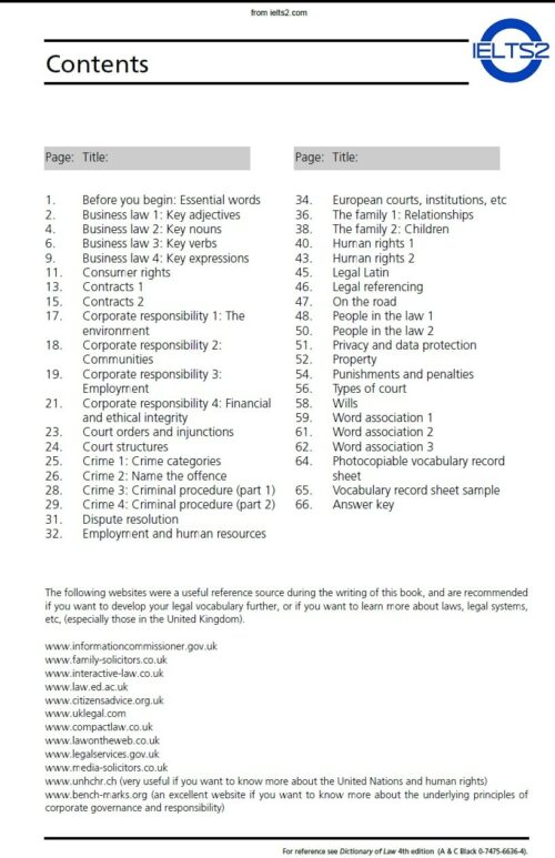 دانلود رایگان PDF کتاب Check Your English Vocabulary for Law