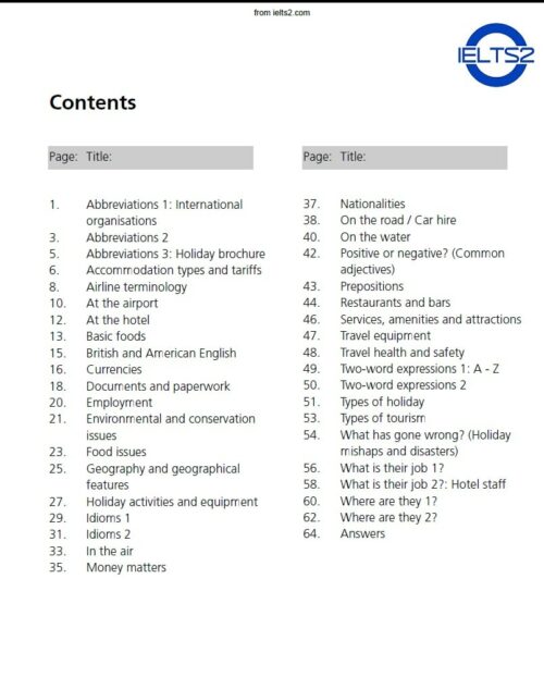 دانلود رایگان PDF کتاب Check Your English Vocabulary for Leisure, Travel and Tourism