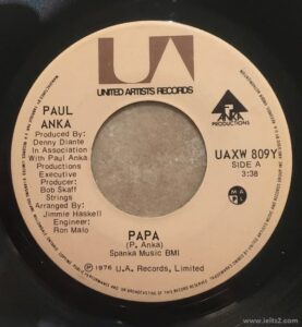 آهنگ Papa از Paul Anka (متن و ترجمه فارسی)