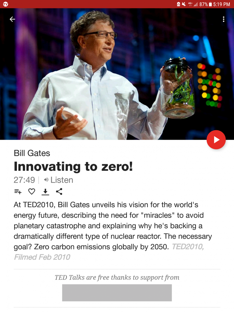 سخنرانی بیل گیتس در TED